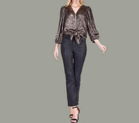 Joy Joy - The Serpentina Metallic Python Print Top