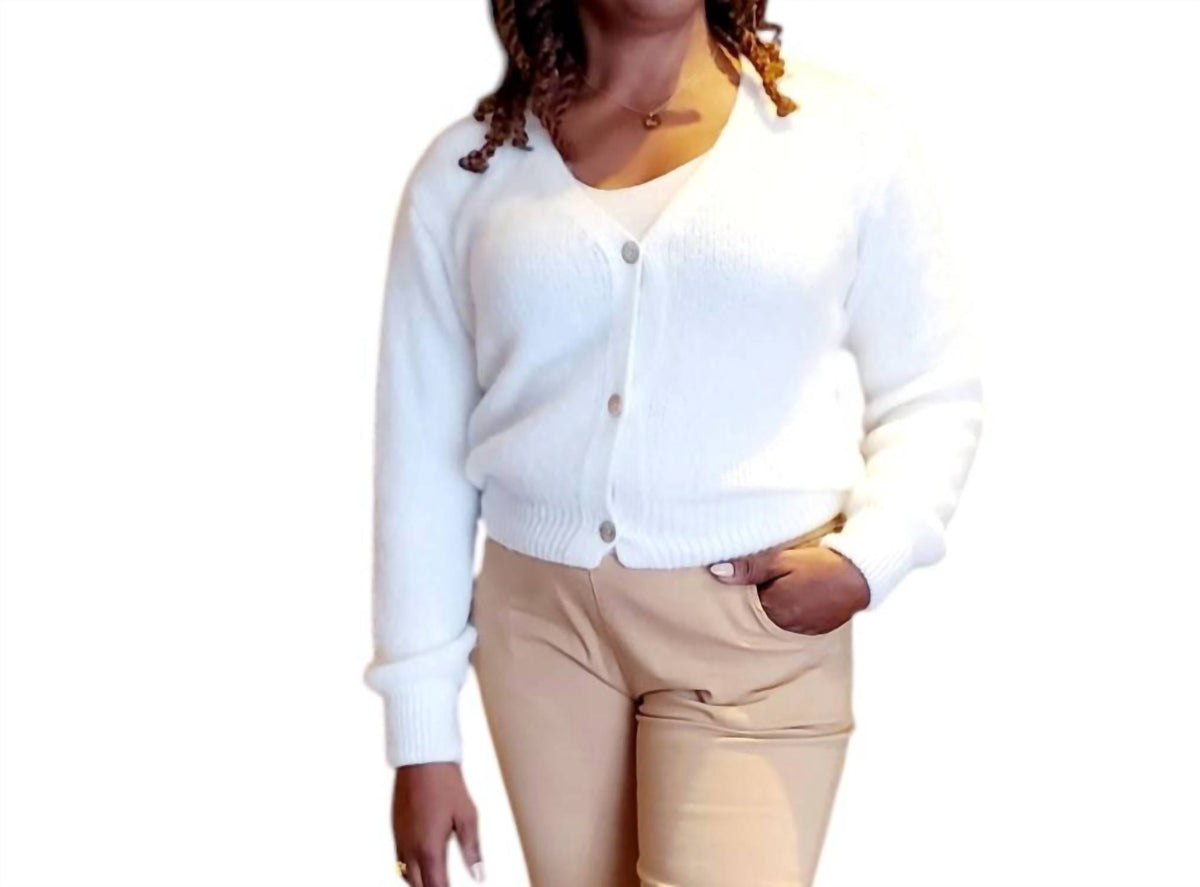Joyna - Winter Cloud Soft Mohair Cardigan Top
