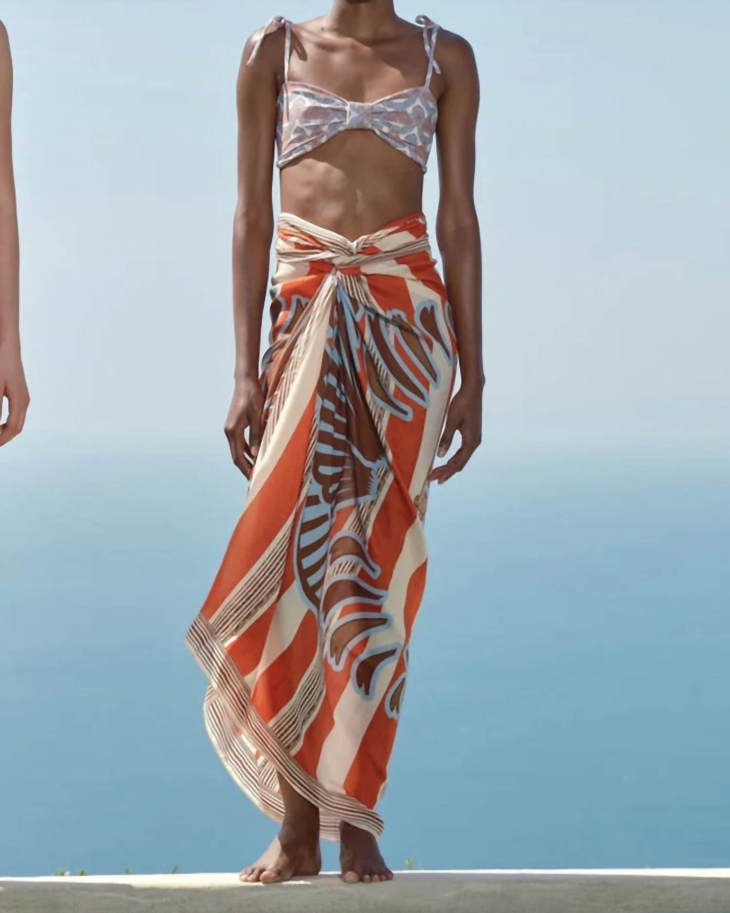 Juan De Dios - DE LA FALAISE SARONG - clothing - cotton - blend - orange