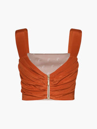 Juan De Dios - MARIMBA TOP - clothing - crop - tops - orange