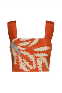 Juan De Dios - MARIMBA TOP - clothing - crop - tops - orange