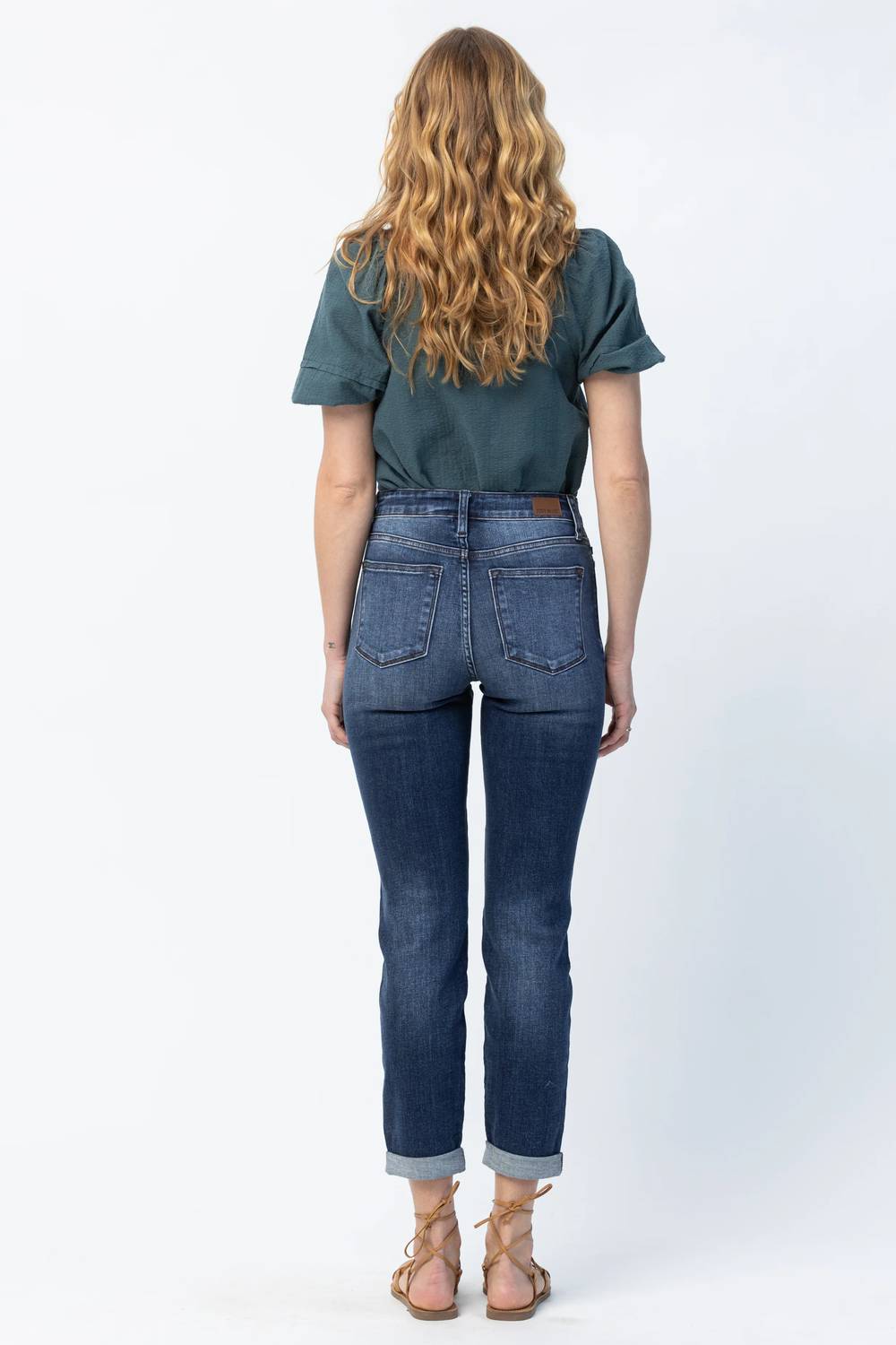 Judy Blue - Basic Cuffed Slim Fit Jeans