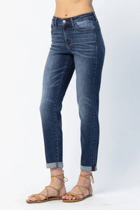 Judy Blue - Basic Cuffed Slim Fit Jeans