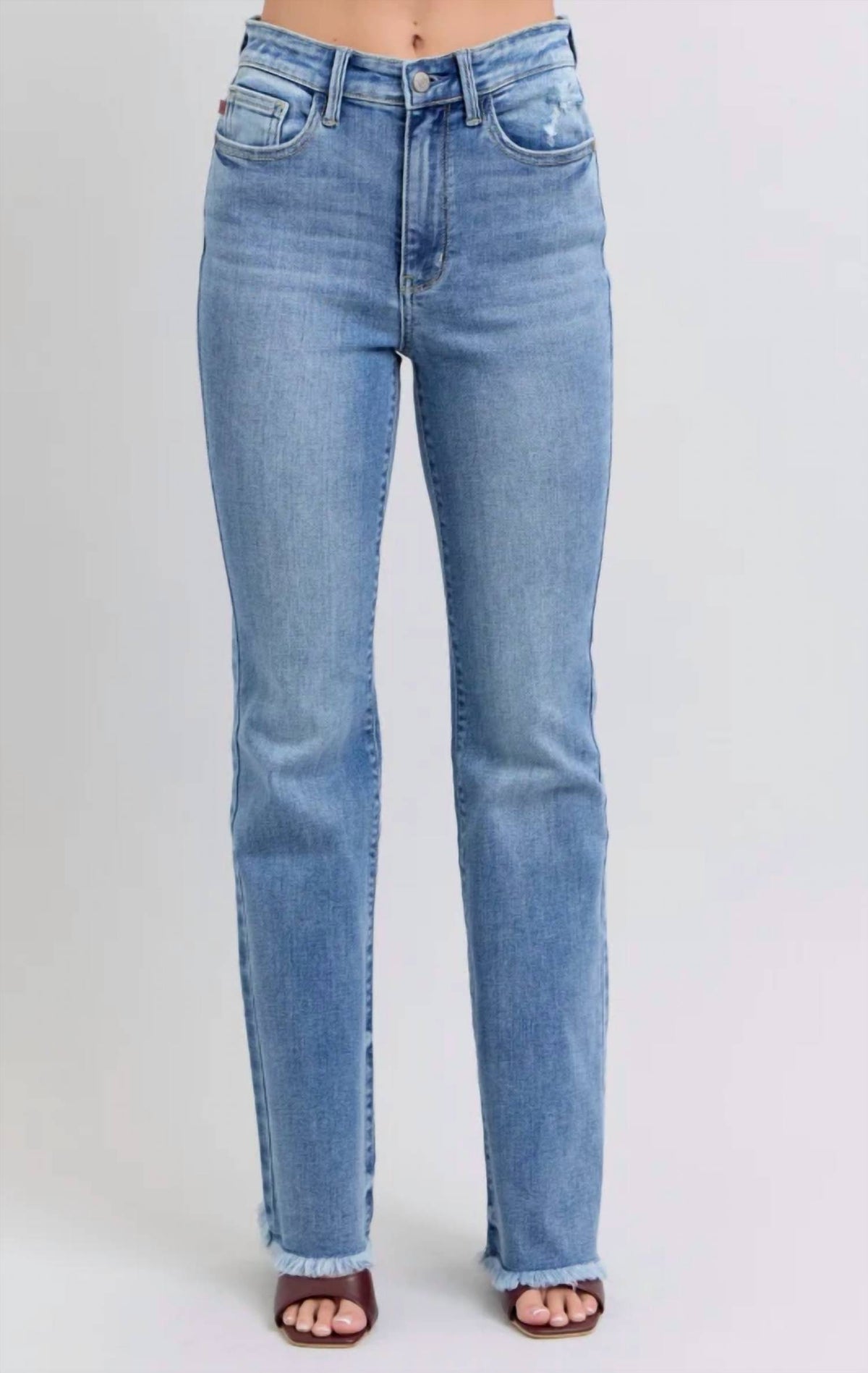 Judy Blue - Bootcut Fray Hem Jeans