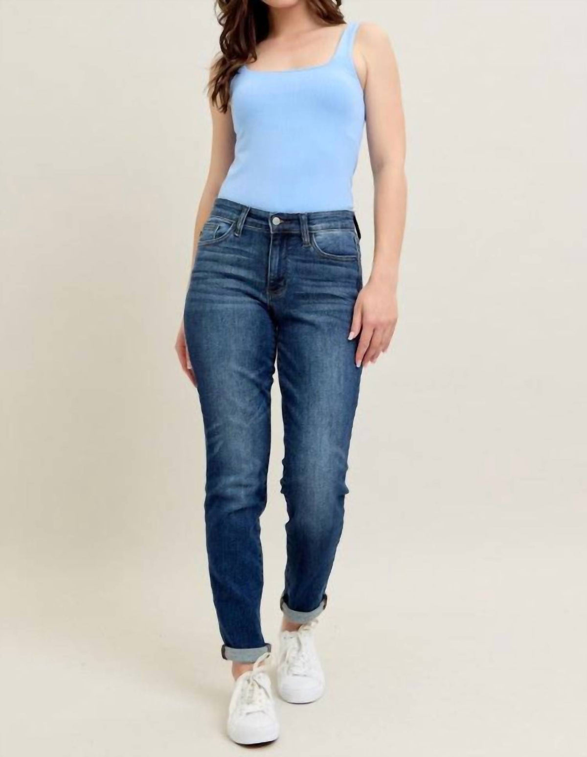 Judy Blue - Core Cuffed Slim Fit Jeans