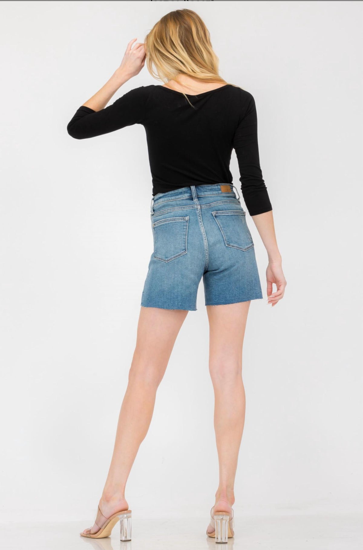 Judy Blue - Cut Off Mid Thigh Jean Shorts