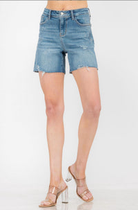Judy Blue - Cut Off Mid Thigh Jean Shorts