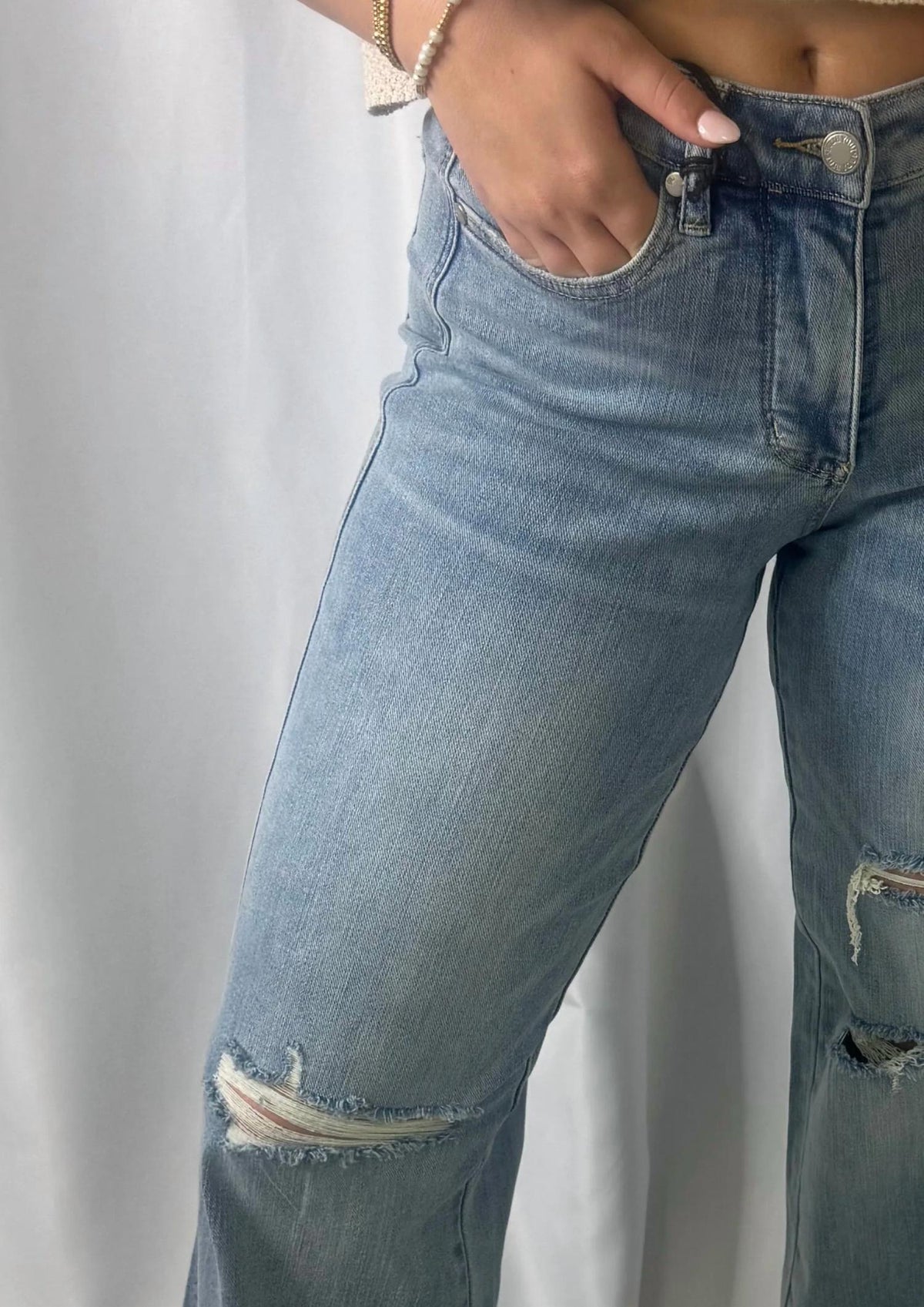 Judy Blue - Destroy Wide Leg Jeans