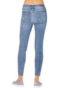 Judy Blue - Destroyed Raw Hem Skinny Jeans