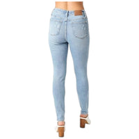 Judy Blue - Dist Mid Rise Tummy Control Jeans - Plus