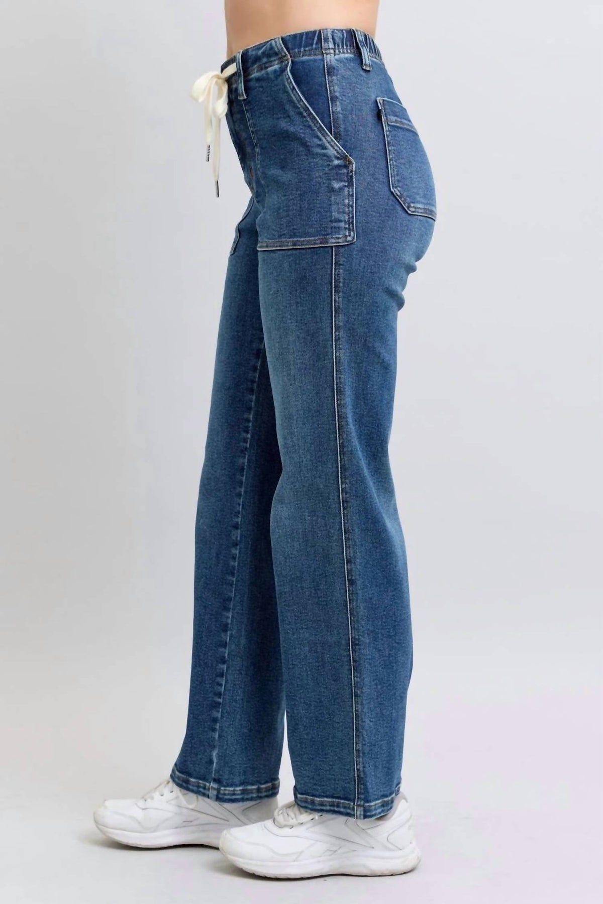 Judy Blue - Hi-rise Drawstring Waist Jeans