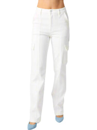 Judy Blue - High Rise Cargo Straight Leg Jeans