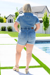 Judy Blue - High Rise Short Sleeve Romper