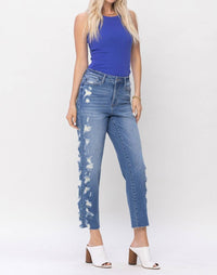 Judy Blue - High Waist Destroyed Sideseam Crop Jeans