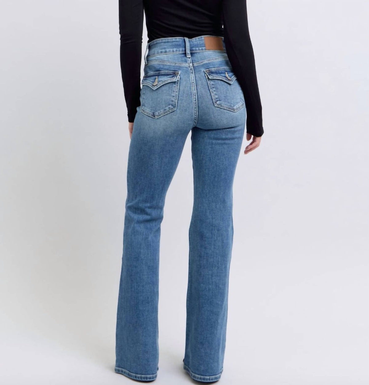 Judy Blue - High Waist Double Button Flare Jeans