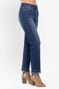 Judy Blue - High Waist Release Hem Non Distressed Slim Jeans