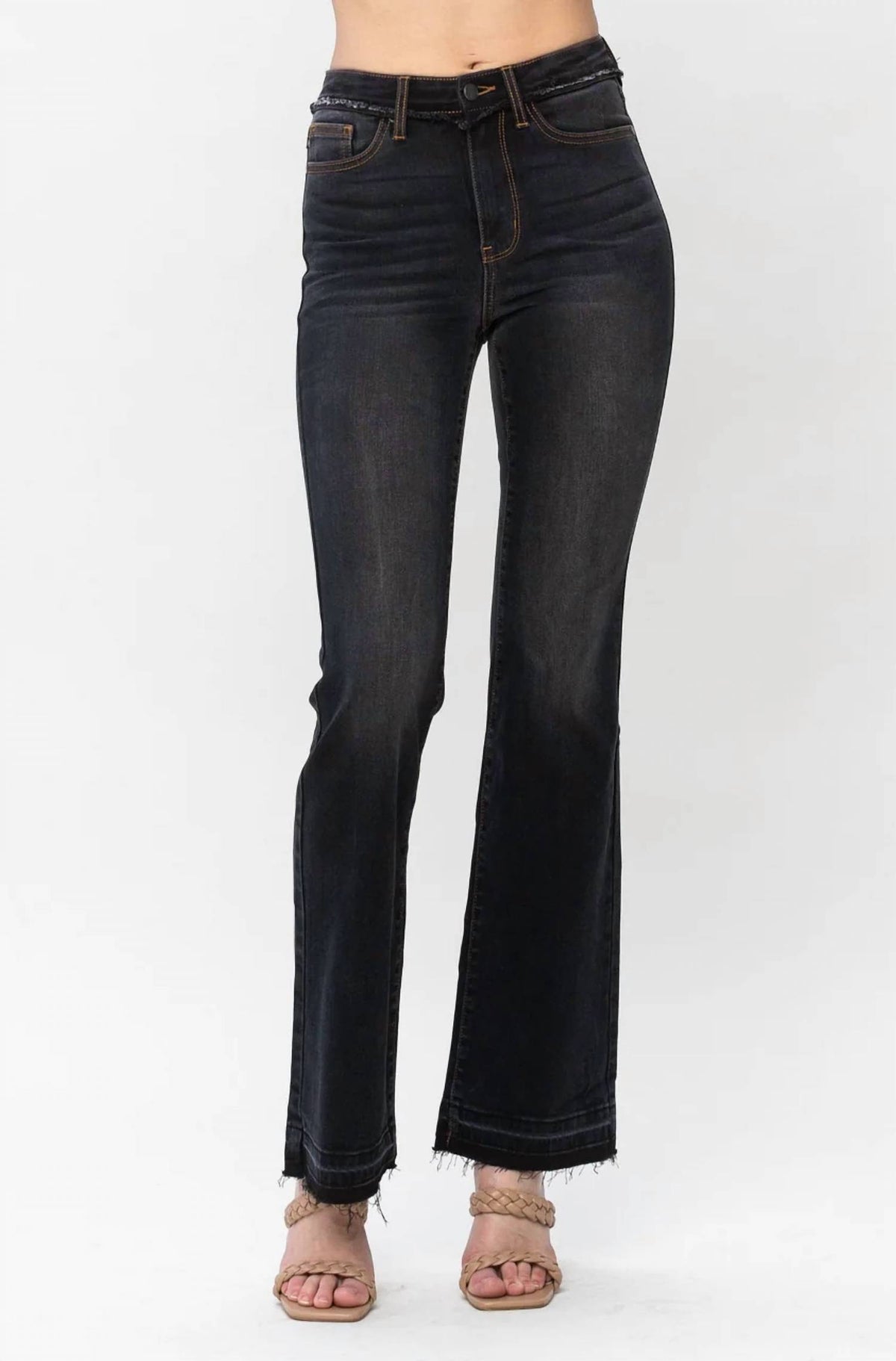 Judy Blue - High Waist Release Hem Slim Boot Cut Jeans