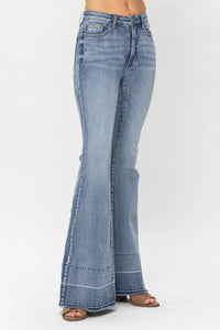 Judy Blue - High Waist Tummy Control Release Hem Flare Jeans
