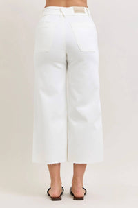 Judy Blue - High Waist Wide Crop Front Patch Pockets Jeans