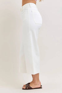 Judy Blue - High Waist Wide Crop Front Patch Pockets Jeans