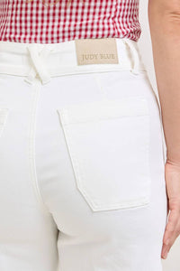 Judy Blue - High Waist Wide Crop Front Patch Pockets Jeans