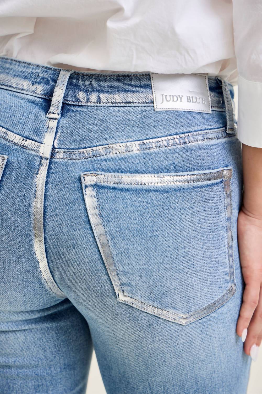 Judy Blue - Kick Flare Foiled Seams Jeans