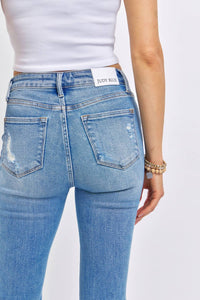 Judy Blue - Mid Rise Destroy & Release Hem Bootcut Jeans