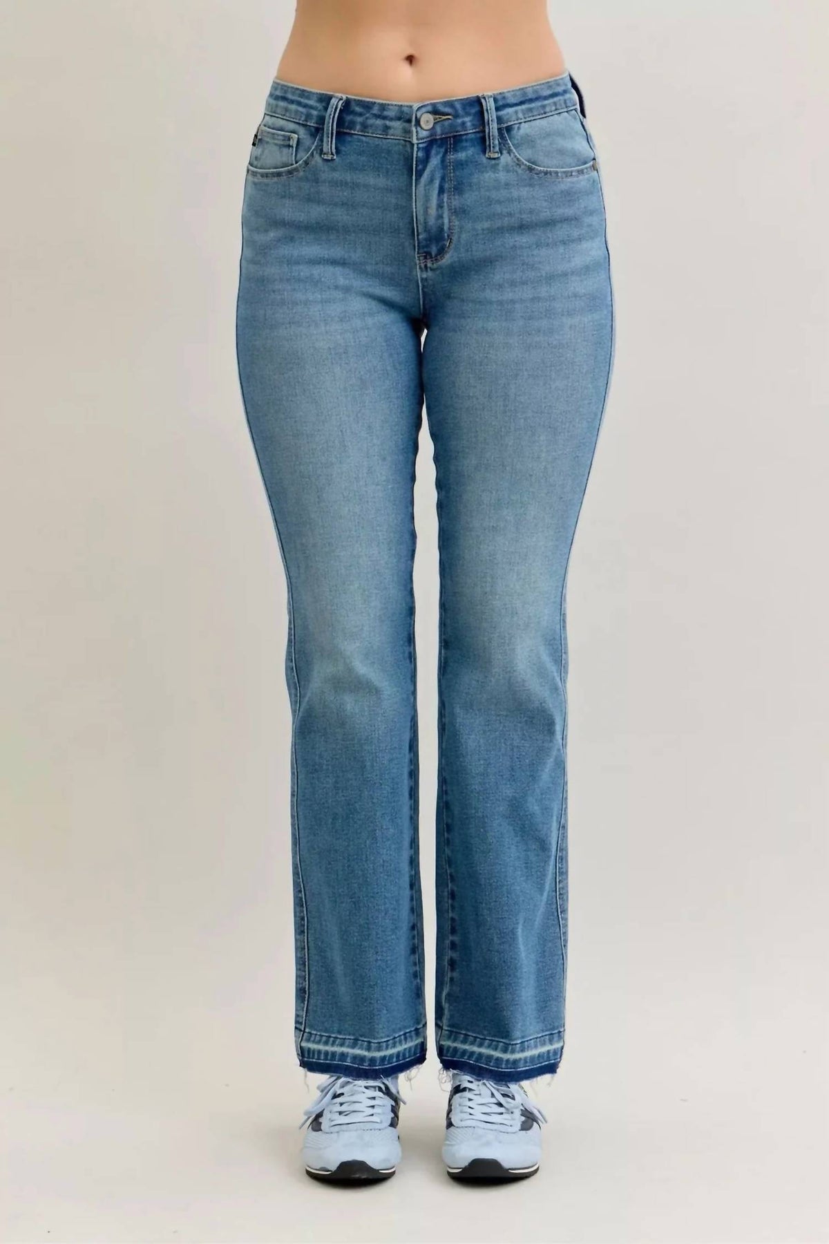 Judy Blue - Mid Rise Slim Bootcut Tummy Control Release Hem Jeans