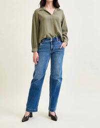 Judy Blue - Penny Wide Denim Trouser - Plus