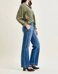Judy Blue - Penny Wide Denim Trouser - Plus