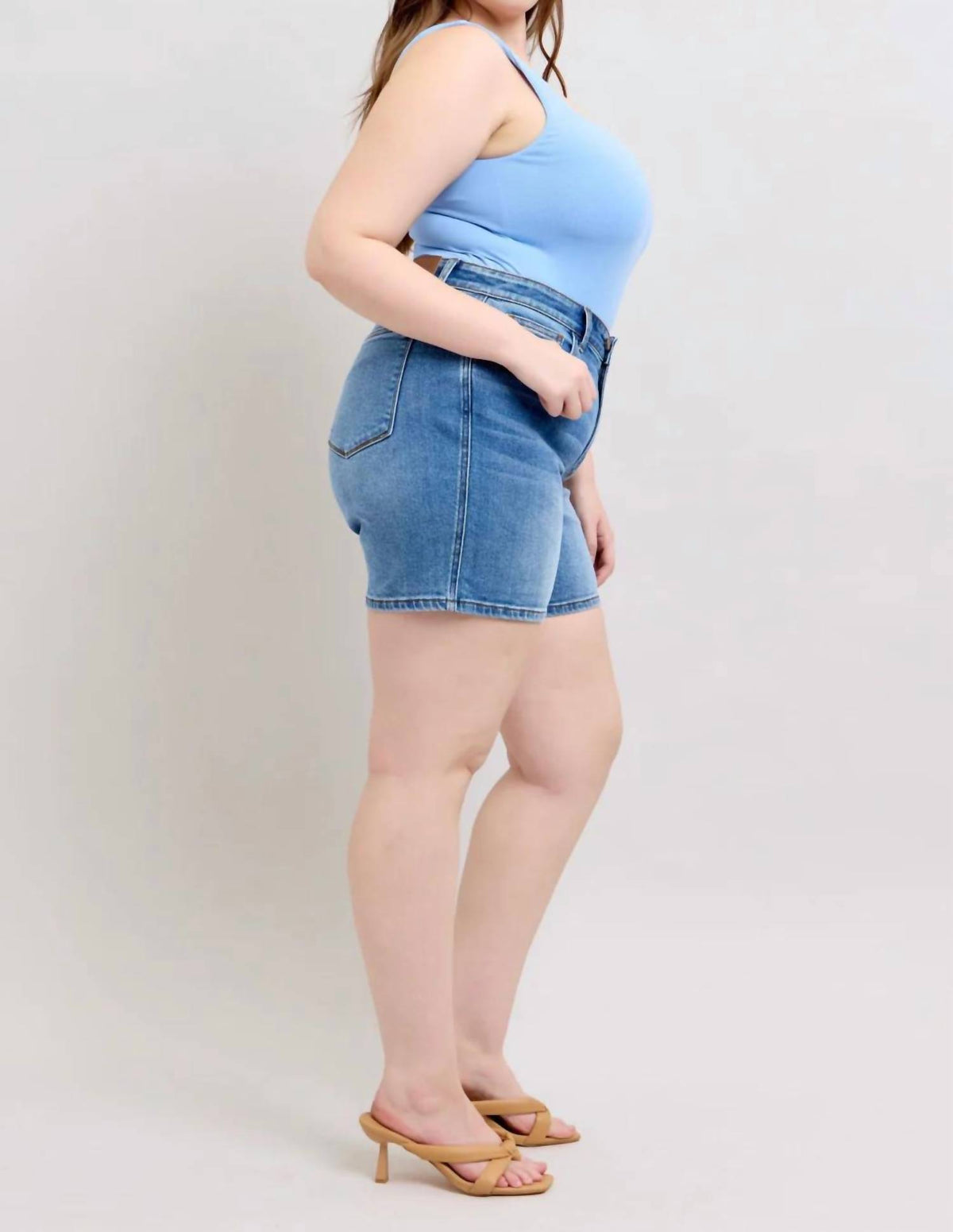 Judy Blue - Mid Length Shorts - Plus