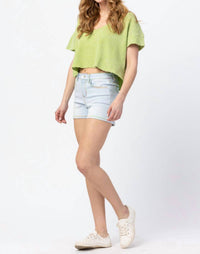 Judy Blue - Rainbow Thread Jean Shorts