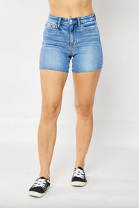 Judy Blue - Raw Hem Jean Shorts