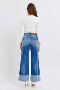Judy Blue - Retro Wide Leg With Cuff Jeans