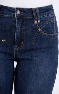 Judy Blue - Side Slits Cropped Jeans - blue - clothing - cotton - blend
