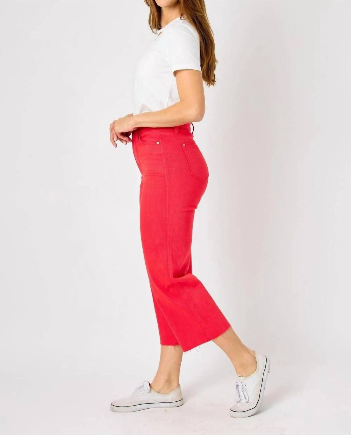 Judy Blue - Tummy Control Crop Wide Leg Jeans
