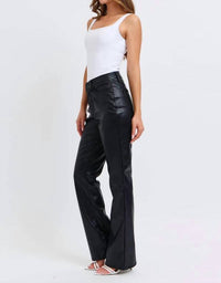 Judy Blue - Tummy Control Faux Leather Boot Cut Pants