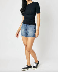 Judy Blue - Tummy Control Fray Hem Shorts