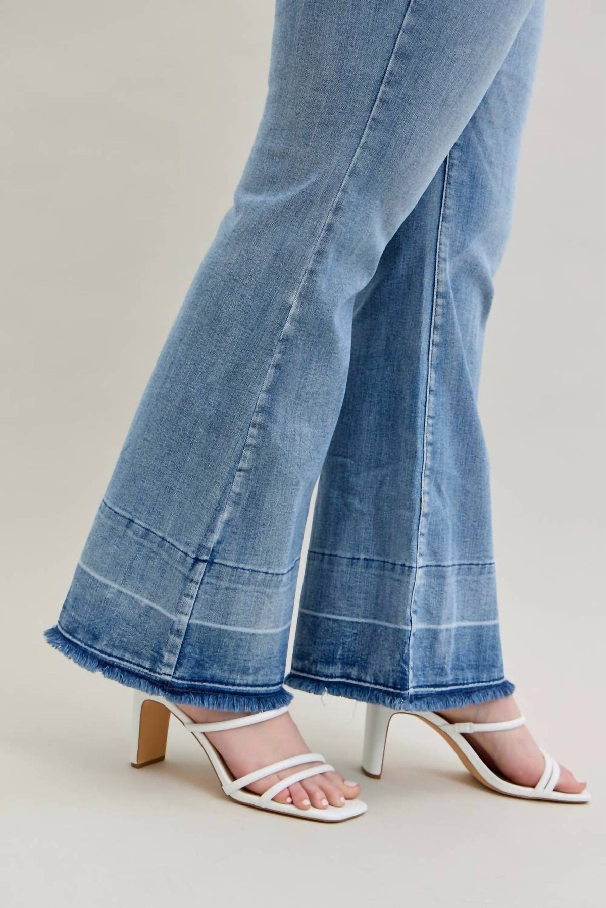 Judy Blue - Tummy Control With Release Hem Flare Jeans - Plus