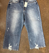 Judy Blue - Women's Button Fly Crop Jeans