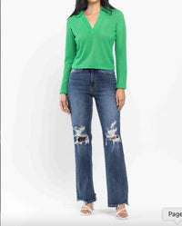 Judy Blue - Women's Knee Destroy Leg Jeans