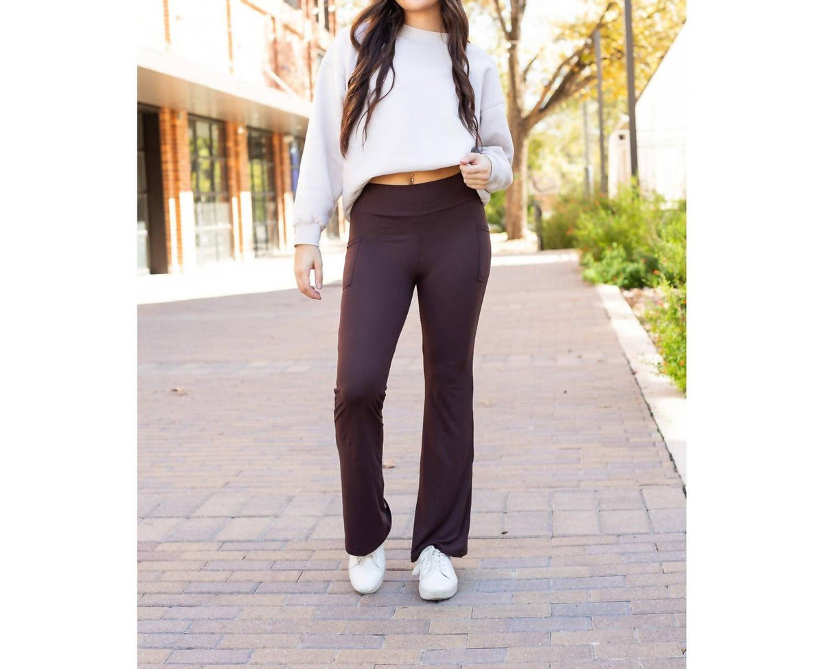Julia Rose - Rhea Bootcut Leggings With Pockets