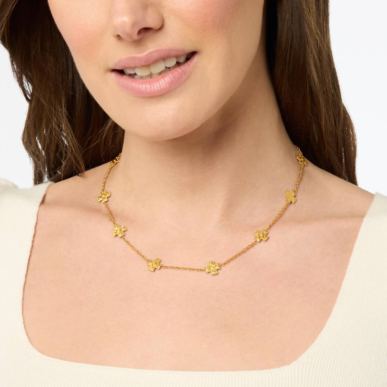 Julie Vos - Canterbury Delicate Station Necklace - gold - jewelry - necklaces