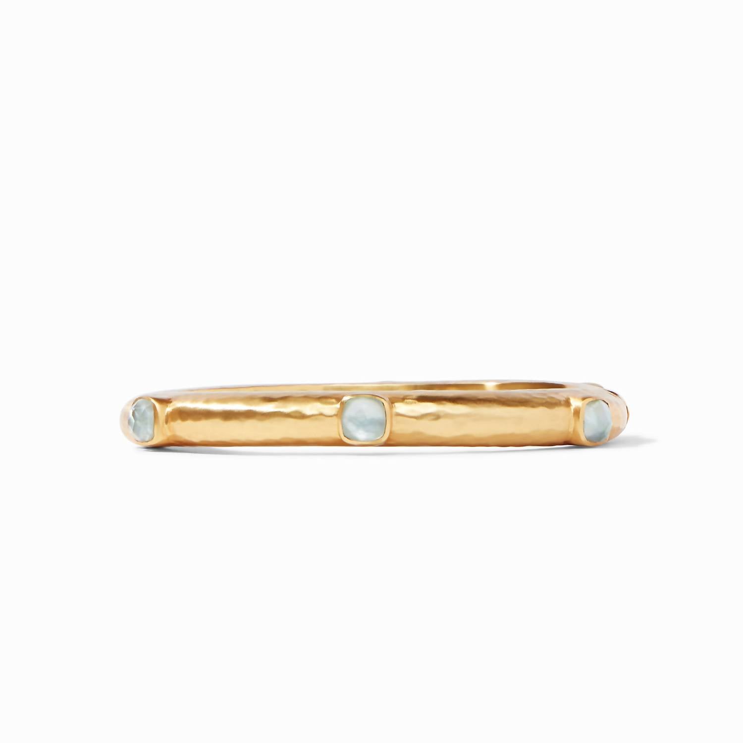 Julie Vos - Catalina Stone Hinge Bangle - blue - bracelets - jewelry