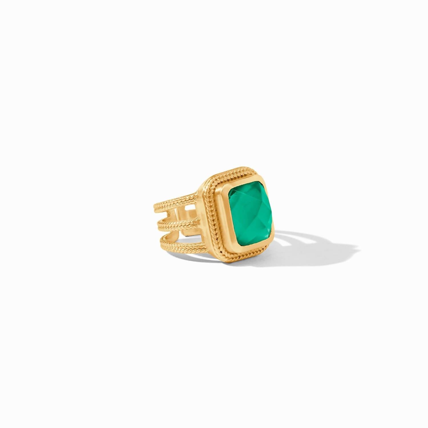 Julie Vos - Cheval Statement Ring - green - jewelry - rings