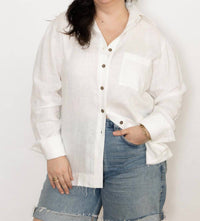 Just Bee Queen - Beckett Shirt - blouses - clothing - linen
