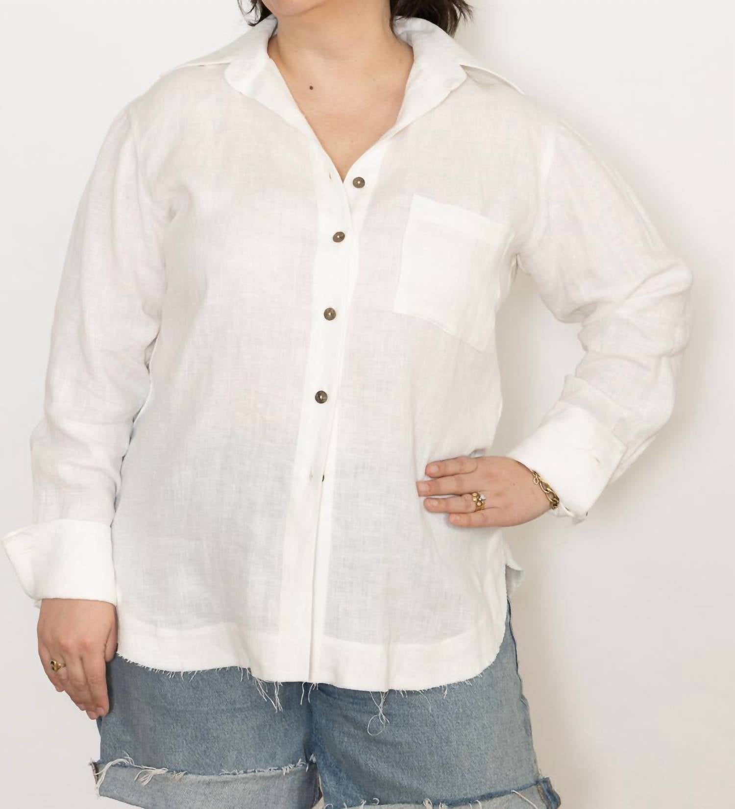 Just Bee Queen - Beckett Shirt - blouses - clothing - linen