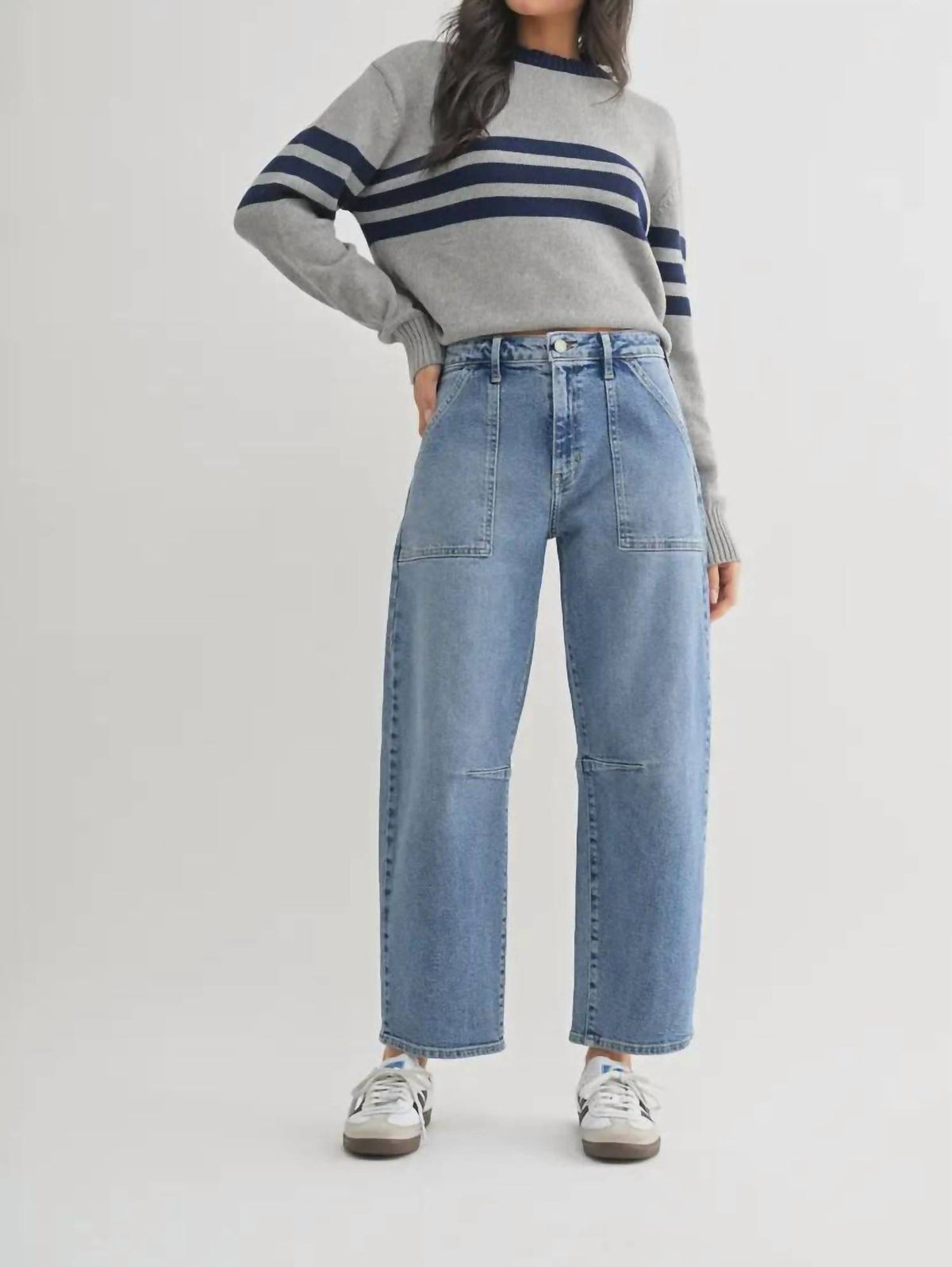 Just Black Denim - Ankle Barrel Jeans
