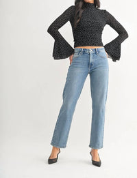 Just Black Denim - Clean Mid Rise Cropped Jeans