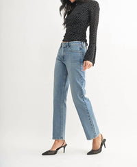 Just Black Denim - Clean Mid Rise Cropped Jeans